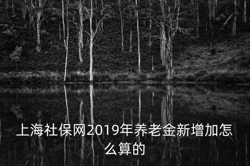上海社保網2019年養老金新增加怎么算的