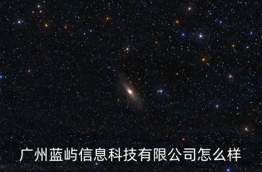 廣州藍嶼信息科技有限公司怎么樣