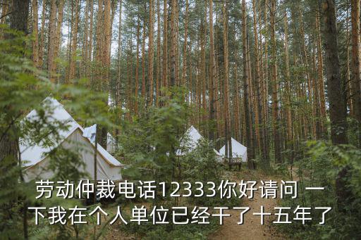 勞動仲裁電話12333你好請問 一下我在個人單位已經干了十五年了
