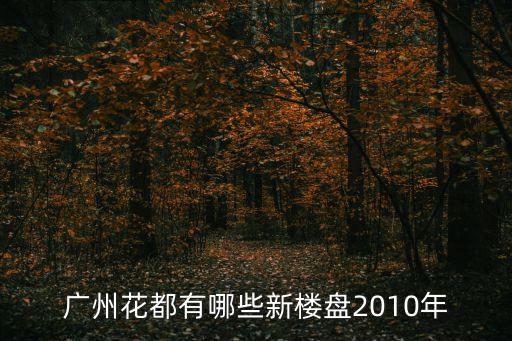 廣州花都有哪個樓盤，廣州花都有哪些新樓盤2010年