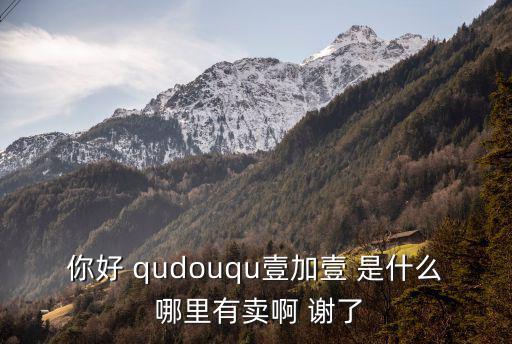 你好 qudouqu壹加壹 是什么 哪里有賣(mài)啊 謝了