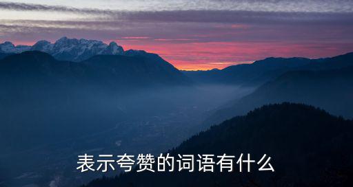 表示夸贊的詞語有什么
