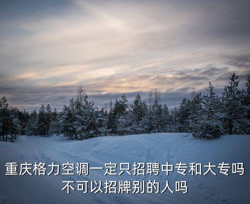 重慶格力空調(diào)一定只招聘中專和大專嗎不可以招牌別的人嗎