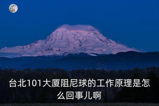 臺北101大廈阻尼球的工作原理是怎么回事兒啊