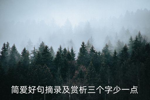 簡愛好句摘錄及賞析三個字少一點