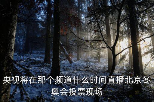 央視將在那個頻道什么時間直播北京冬奧會投票現(xiàn)場
