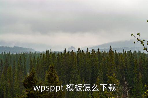  wpsppt 模板怎么下載