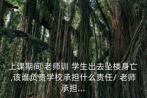 上課期間 老師訓(xùn) 學(xué)生出去墜樓身亡,該誰(shuí)負(fù)責(zé)學(xué)校承擔(dān)什么責(zé)任/ 老師承擔(dān)...