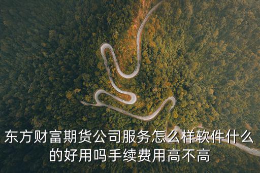 東方財(cái)富期貨公司服務(wù)怎么樣軟件什么的好用嗎手續(xù)費(fèi)用高不高