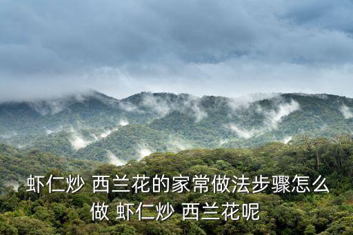  蝦仁炒 西蘭花的家常做法步驟怎么做 蝦仁炒 西蘭花呢