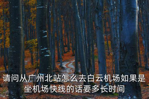 請問從廣州北站怎么去白云機場如果是坐機場快線的話要多長時間
