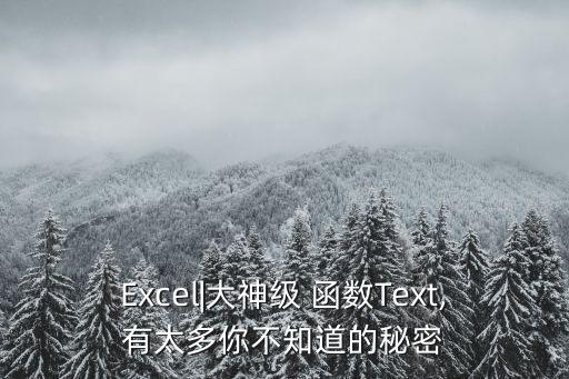 Excel|大神級 函數Text,有太多你不知道的秘密