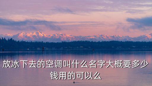 放冰下去的空調叫什么名字大概要多少錢用的可以么