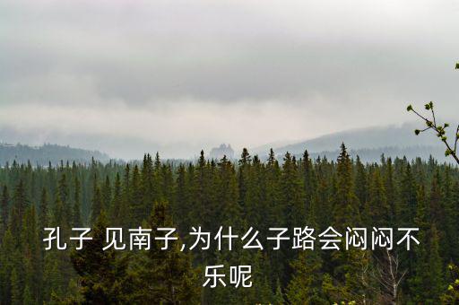  孔子 見南子,為什么子路會悶悶不樂呢