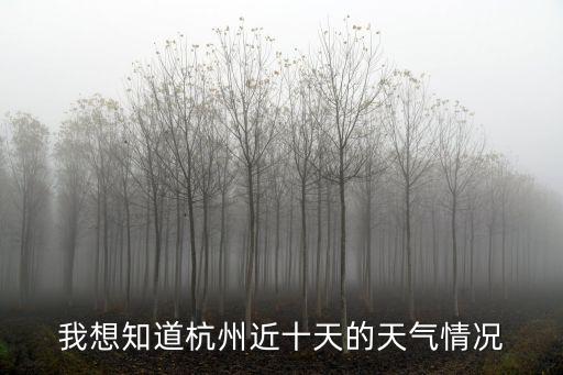 我想知道杭州近十天的天氣情況