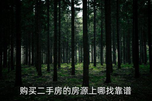 購買二手房的房源上哪找靠譜