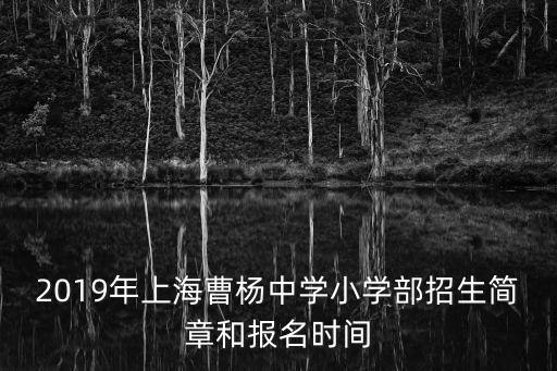 2019年上海曹楊中學(xué)小學(xué)部招生簡章和報名時間