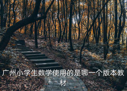 廣州小學(xué)生數(shù)學(xué)使用的是哪一個版本教材