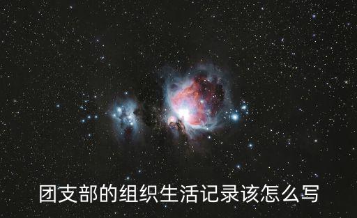 團支部的組織生活記錄該怎么寫