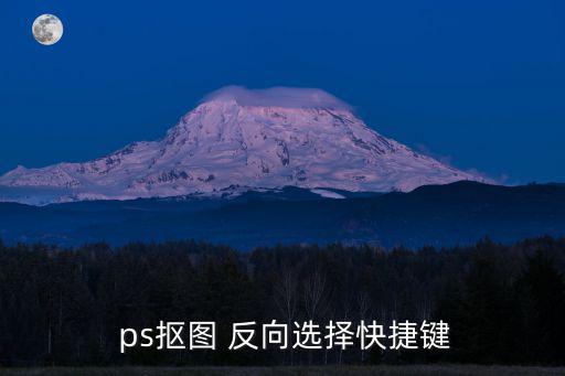  ps摳圖 反向選擇快捷鍵