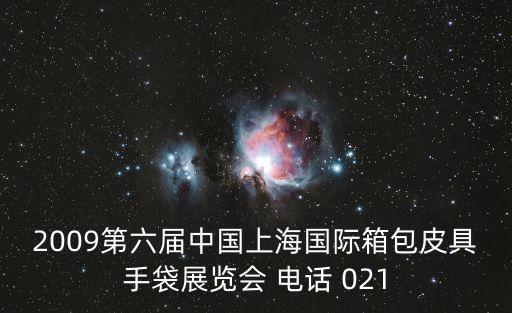 2009第六屆中國上海國際箱包皮具手袋展覽會 電話 021