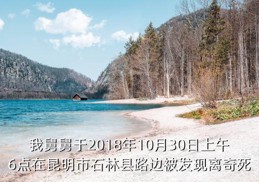 我舅舅于2018年10月30日上午6點在昆明市石林縣路邊被發現離奇死