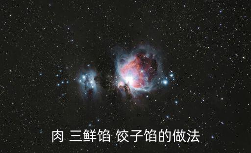 三鮮餃子餡的做法,春節(jié)大吃大喝大買教你做三鮮餡