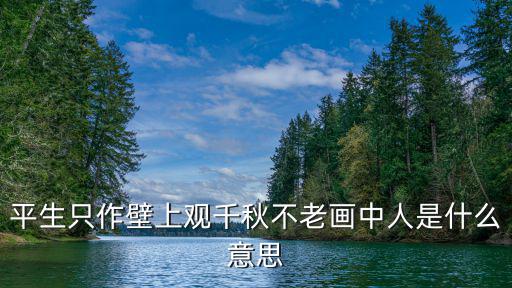 平生只作壁上觀千秋不老畫中人是什么意思
