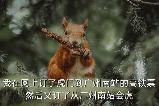 我在網(wǎng)上訂了虎門到廣州南站的高鐵票然后又訂了從廣州南站會虎