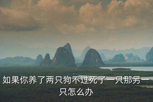 如果你養(yǎng)了兩只狗不過死了一只那另一只怎么辦