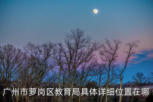 廣州市蘿崗區(qū)教育局具體詳細(xì)位置在哪