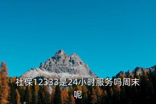 社保12333是24小時服務嗎周末呢