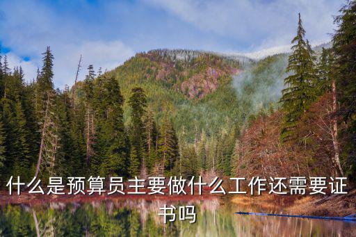 預算員是做什么的，預算員是做什么的
