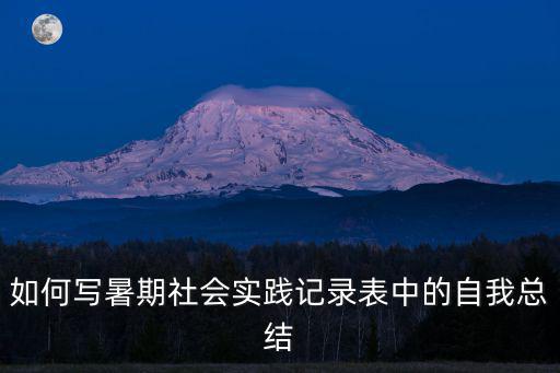 如何寫暑期社會實(shí)踐記錄表中的自我總結(jié)