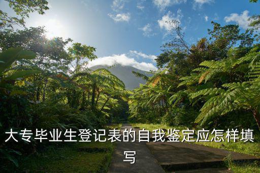 大專畢業生登記表的自我鑒定應怎樣填寫