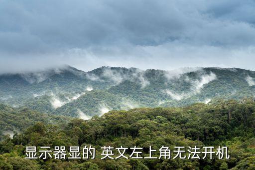 顯示器顯的 英文左上角無法開機