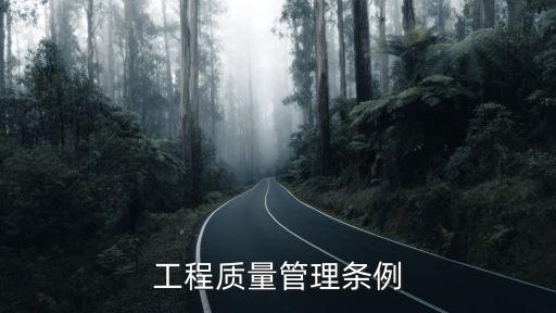工程質量管理條例