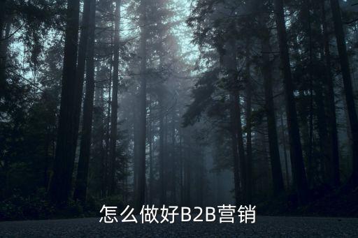 怎么做好B2B營銷