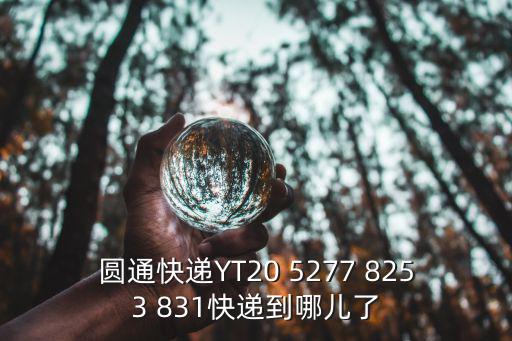 圓通快遞YT20 5277 8253 831快遞到哪兒了