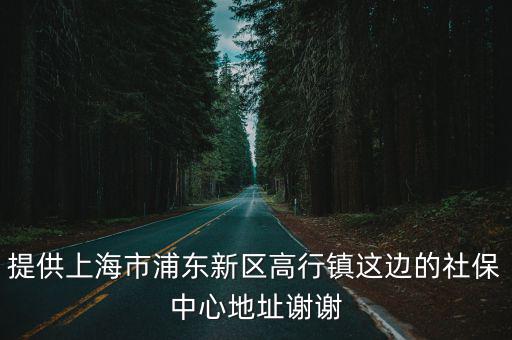 上海市浦東新區高東社保中心，提供上海市浦東新區高行鎮這邊的社保中心地址謝謝