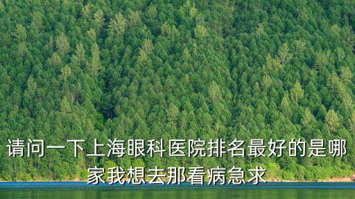 請問一下上海眼科醫(yī)院排名最好的是哪家我想去那看病急求