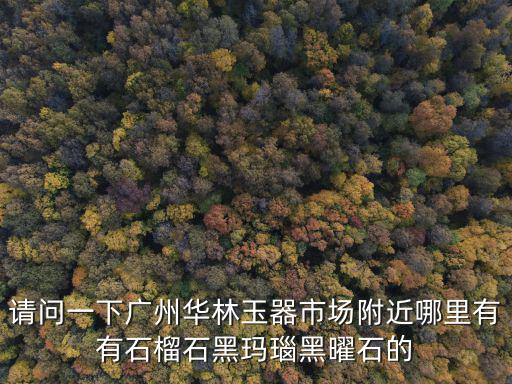請問一下廣州華林玉器市場附近哪里有有石榴石黑瑪瑙黑曜石的