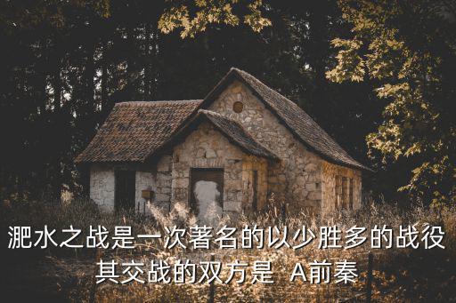 睢水之戰，關于淝水之戰的成語故事
