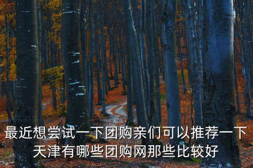 最近想嘗試一下團購親們可以推薦一下天津有哪些團購網(wǎng)那些比較好