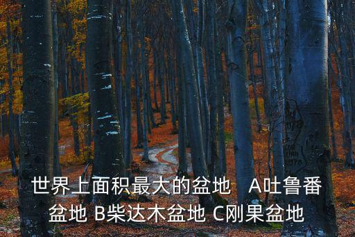 世界上面積最大的盆地   A吐魯番盆地 B柴達木盆地 C剛果盆地