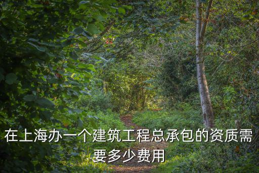 在上海辦一個建筑工程總承包的資質(zhì)需要多少費(fèi)用