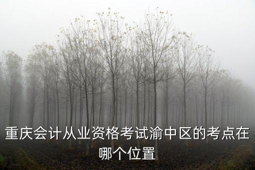 重慶會計從業資格考試渝中區的考點在哪個位置