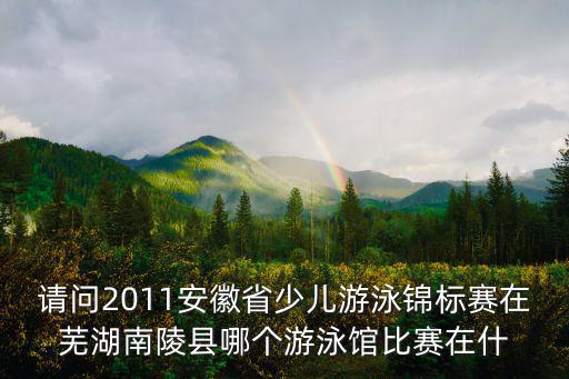請問2011安徽省少兒游泳錦標賽在蕪湖南陵縣哪個游泳館比賽在什
