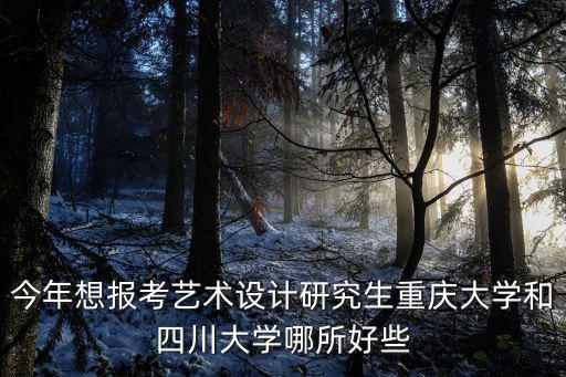 重慶市招收美術專業的研究生，今年想報考藝術設計研究生重慶大學和四川大學哪所好些