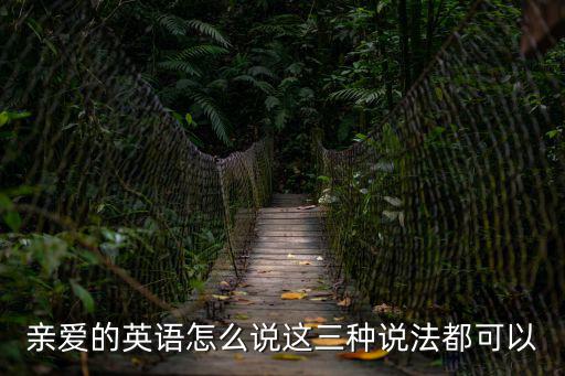 親的英文,親愛的先生可以用作開頭的問候語嗎?